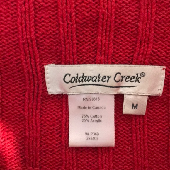 Coldwater Creek red 1/4 zip sweater - Picture 2 of 5
